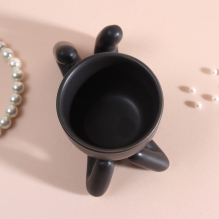 Interior item "Mr. Green to the joke" 7.5*12.3*6.7 black ceramics-5