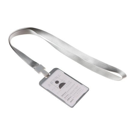 Badege-Karman Vertical (external 98 x 58mm), internal 85 x 54mm, metal, silver, tape 40 cm-2