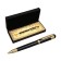 Gift handle, ball "Venzura" in the leatherette case, rotary, black body with gold