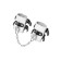 An handcuffs Pecado BDSM, with two handbags with eyelets, soft, genuine leather, white-black