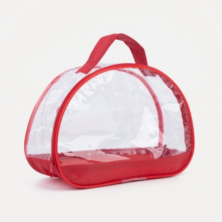 Cosmetic bag with lightning, with a pen, red color-1