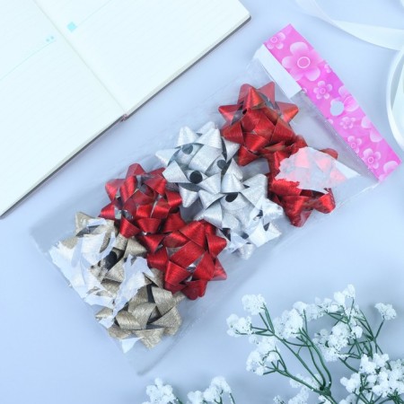 Bant star No. 7.5, packing 8 pcs., With sparkles, mix-3