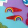 Invisible hair "Abel" (set 2 pcs) Rainbow, 5 cm