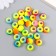 Beads for creativity plastic "Neon halves" set 20 grams 1.1x1.1x0.9 cm
