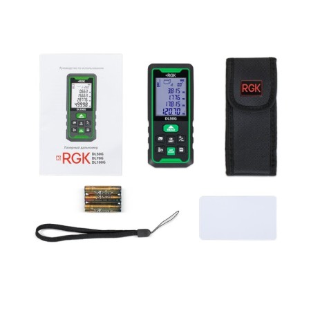 RGK DL50G laser rangefinder, 50 m, grade 2, 500-535 HM, error ± 2-2