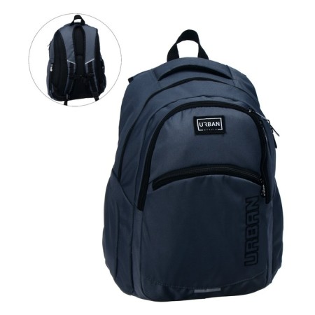 Youth backpack, 47 x 32 x 17 cm, ergonomic back, Stavia urban, gray