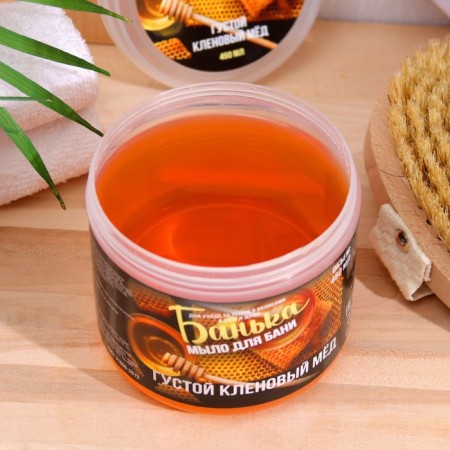 Thick soap for a bath is thick maple honey 450 ml-3