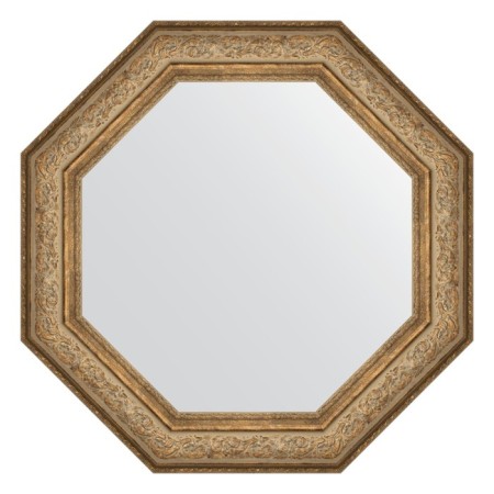 Mirror in the baguette frame, an antique bronze vignette 109 mm, 80.6x80.6 cm