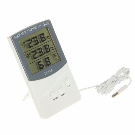 Thermometer Luazon LTR-07, electronic, 2 temperature sensors, humidity sensor, white-1