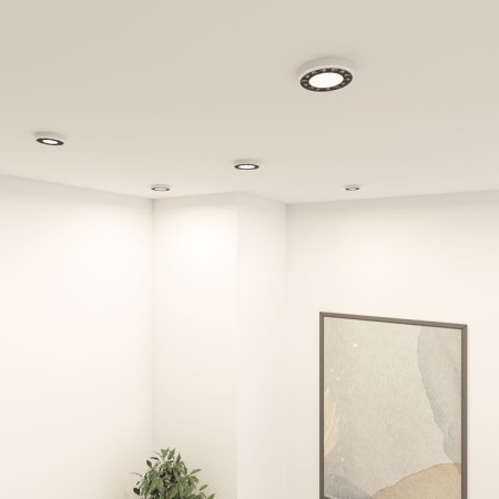 DK2441-WB Built-in Dual Lamp with D120MM 220V 9+9W 4000K IP20 white/Black aluminum-5