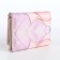 Women's wallet on the button, pink color