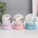 Souvenir Polystone Water Ball Light "Bunny on the crescent" mix 6x6x8.5 cm