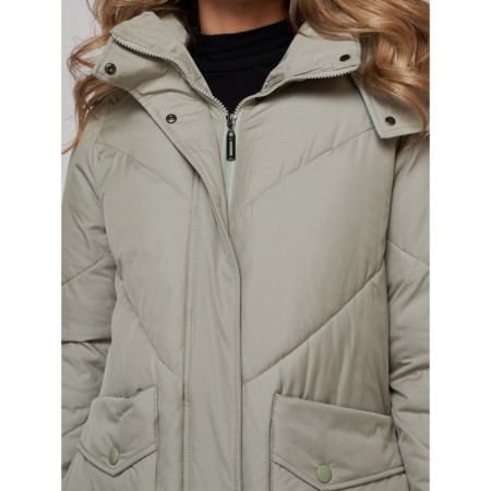 Coat insulated winter female, size 46, color light green-14