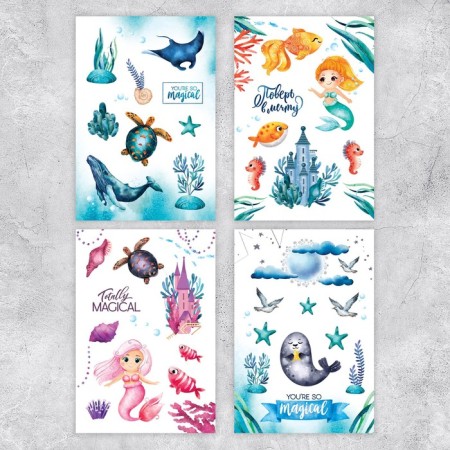 Stickerbuk "Sea Residents", 8 sheets, 12 x 18 cm-2