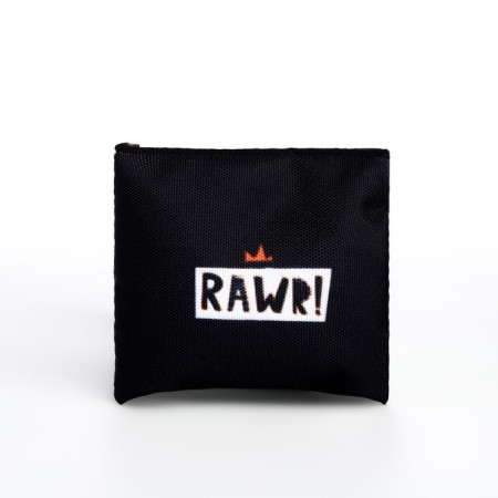 Children's textile wallet "Dino", 11x9x0.5 cm, black color-6