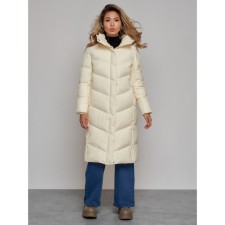 Coat insulated winter female, size 42, light-beige color