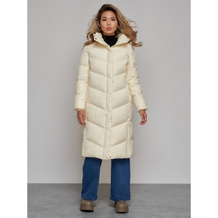 Coat insulated winter female, size 42, light-beige color