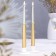 A set of antique candles, 2.3x 24.5 cm, 5 hours, 55 g, 2 pieces, silver-gold