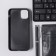 Luazon cover for iPhone 11 Pro, with compartments for cards, leatherette, brown