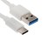 Luazon, Type -C - USB, 1 A, 3 m, white cable