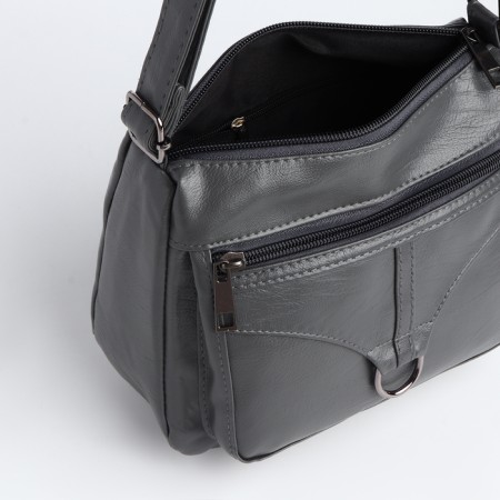Women's bag with lightning, gray color-4