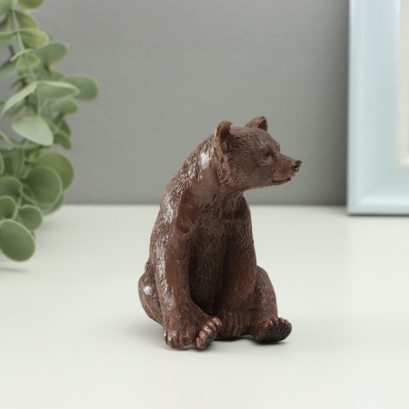 Figure "Bear sits" 9x5cm, brown-1