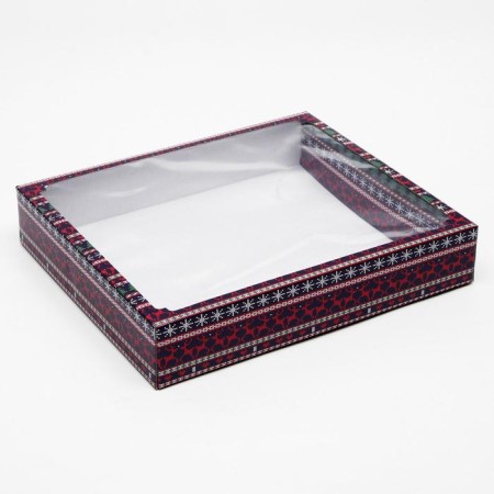Box the team cover is, with the window, "New Year's print", 37 x 32 x 7 cm