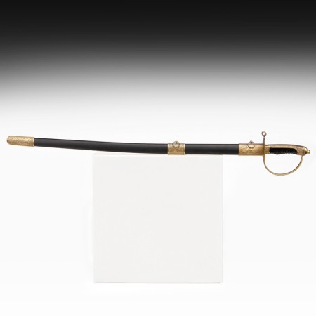 Souvenir saber, black scabbard with bronze, blade 77 cm-1