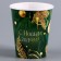 A cup paper one -time “Happy New Year”, emerald