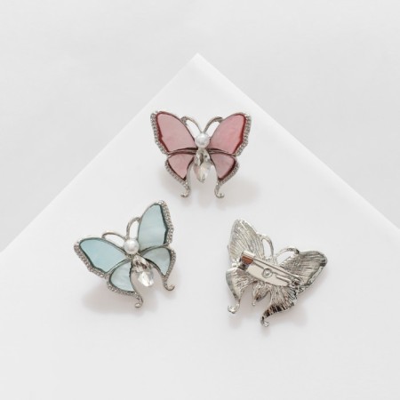 Brooch "Butterfly" aesthetic, color mix (indivisible FAS. 12pcs, price per pcs)-1