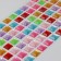 Plastic sticker "Rhinestones color, square" MIX D-1,2 cm 11x32 cm