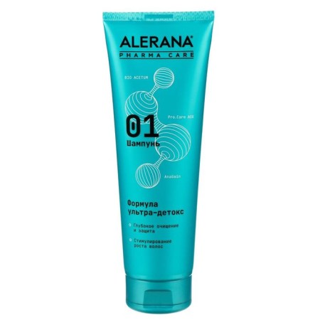 Alerana Pharma Care hair shampoo, Ultra-Deutox formula, 260 ml