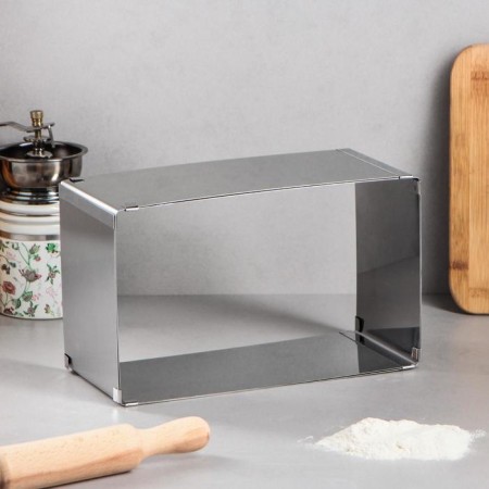 The form is sliding for baking "rectangular", H -6.5 cm, 18x32 - 26x50 cm-3