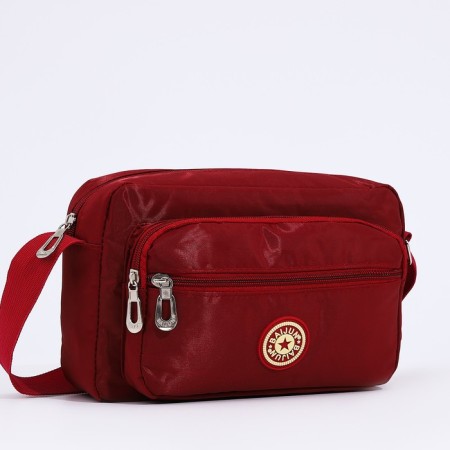 Bag Cross-Bodi with a zipper, red color-2