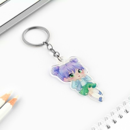 Key keychain children's acrylic "Chibi", 4.1 x 6.8 cm-2