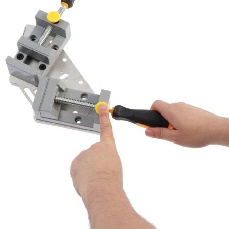 Corner striped reinforced tundra, metallic, two clamps 90 and 180 °, 2k handle, 70 mm 107021-12