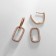 Earrings with rhinestones Xuping lady, white color in pink gold