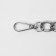 A chain for a bag, with carbines, metal, flat, 18 × 13 mm, 30 cm, silver color