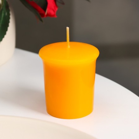 Aromatic candle "Orange", orange, 5x4.5 cm-2