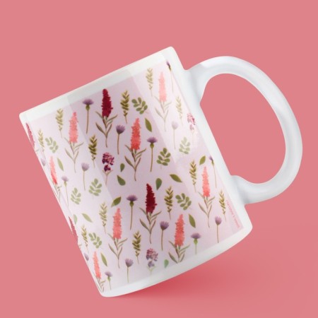 Ceramic mug "Tatyana" classics, 320 ml, pink color-2