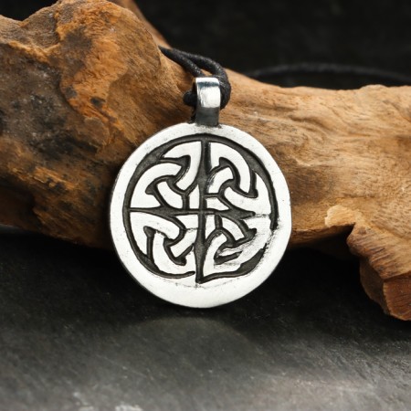Protective amulet "Sunny Knot", 30x30mm, metallic-1