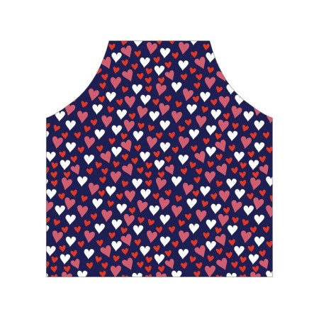 Apron kitchen with a photo print "Snowfall from hearts", adjustable, size OS-2