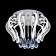 Krown 82W chandelier LED Chrome 52.5x51.5x31 cm