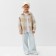 Children's shirt kaftan insulated, size 30 (98-104 cm), beige