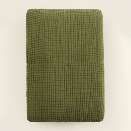Plaid SL Home 4x layin. Muslin 150*200 cm, central green 100% cotton-6