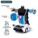 Robot radio -controlled "policeman", light effects, transforms from the remote control