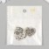 Decor Metal for creativity "Chamomile in the hand - heart" 2.3x2.5 cm