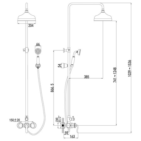 Lemark Brava LM4760G shower system, tropical shower, shower, brass, gold-1
