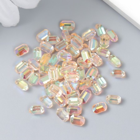 Decor for creativity Plastic "elongated crystal" set of 60 pcs Pink 0.8x0.6 cm-2