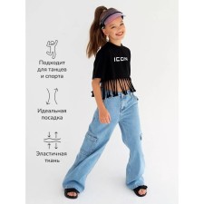 T -shirt for girls, height 146 cm, black color